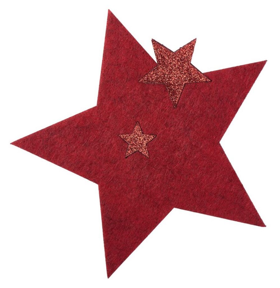 Glitzerstern rot