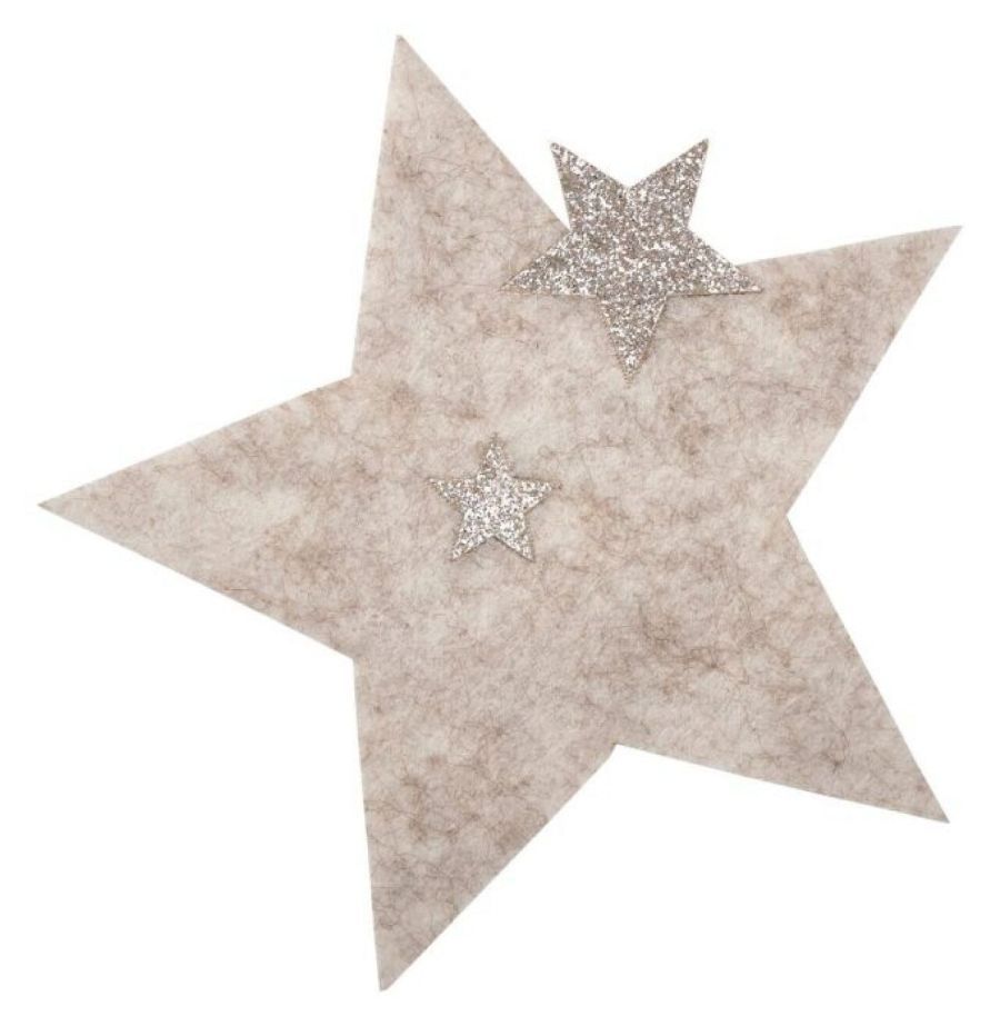 Glitzerstern silber